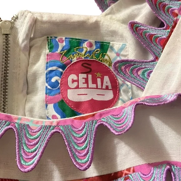 Tuckernuck Dress CeliaB Kelly Linen Blend Midi Sz S - Picture 9 of 15